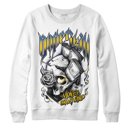 Dunk Low Vintage “Michigan” DopeSkill Sweatshirt Money On My Mind Graphic Streetwear - White