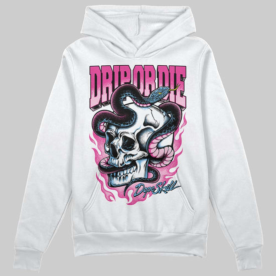Pink Sneakers DopeSkill Hoodie Drip or Die Graphic Streetwear - White