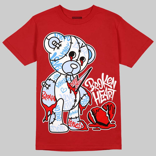 Jordan 11 Retro Cherry DopeSkill Varsity Red T-Shirt Broken Heart Graphic Streetwear