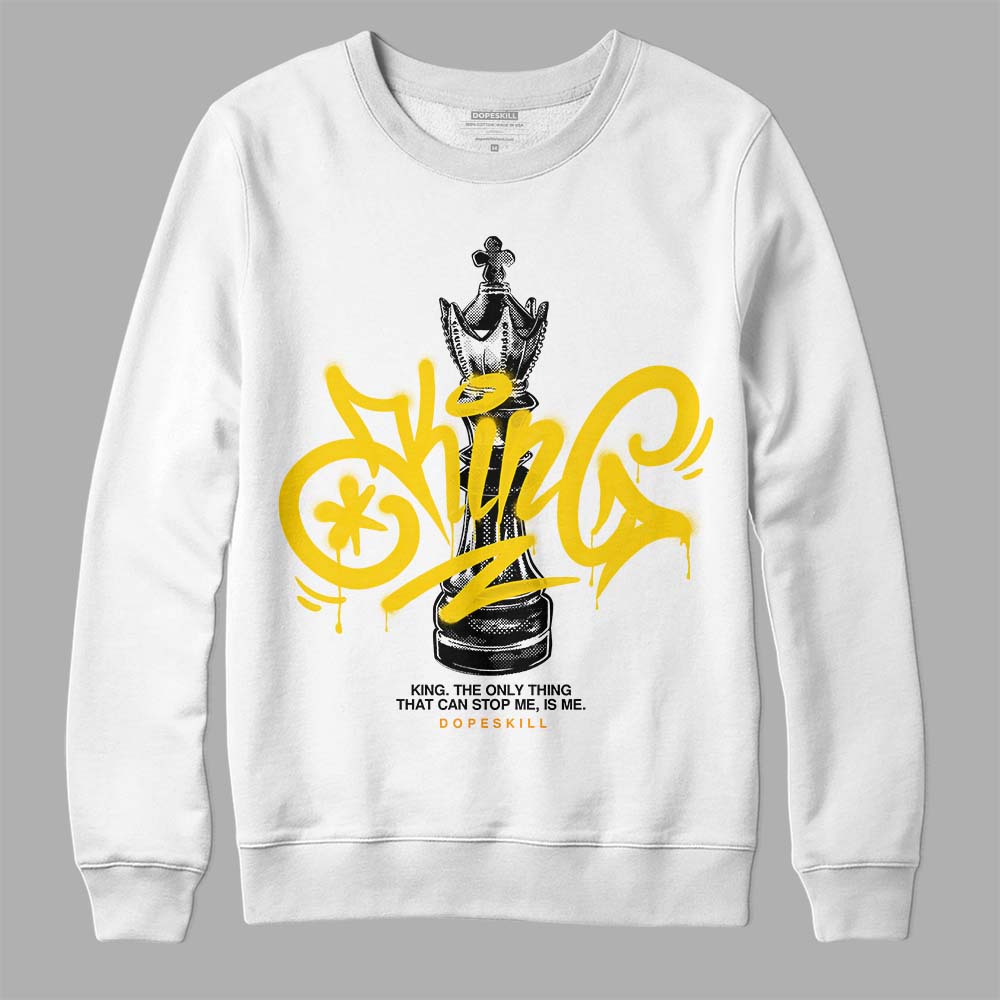 Jordan 6 “Yellow Ochre” DopeSkill Sweatshirt King Chess Graphic Streetwear - White