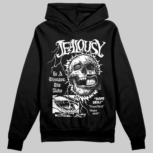 Black and White Sneakers DopeSkill Hoodie Sweatshirt Jealousy Graphic Streetwear - Black
