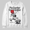 Jordan 4 “Fear” DopeSkill Sweatshirt Play together, Stay together Graphic Streetwear - White