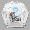 Dunk Low Futura University Blue DopeSkill Long Sleeve T-Shirt Show Me The Money Graphic Streetwear - White