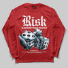Red Sneakers DopeSkill Long Sleeve T-Shirt Risk Is Better Than Regret Graphic Streetwear - Red