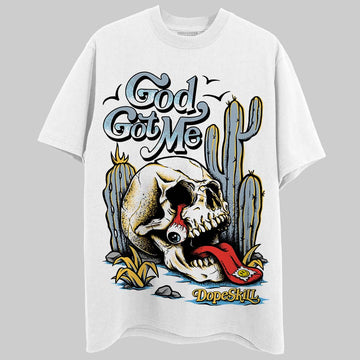 Jordan 13 “Blue Grey” DopeSkill T-Shirt God Got Me Graphic Streetwear - White