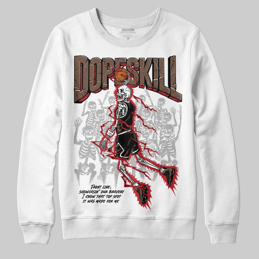 Jordan 9 'Olive' DopeSkill Sweatshirt Thunder Dunk Graphic Streetwear - White