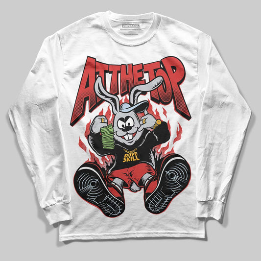 Jordan 6 “Reverse Infrared” DopeSkill Long Sleeve T-Shirt At The Top Graphic Streetwear - White