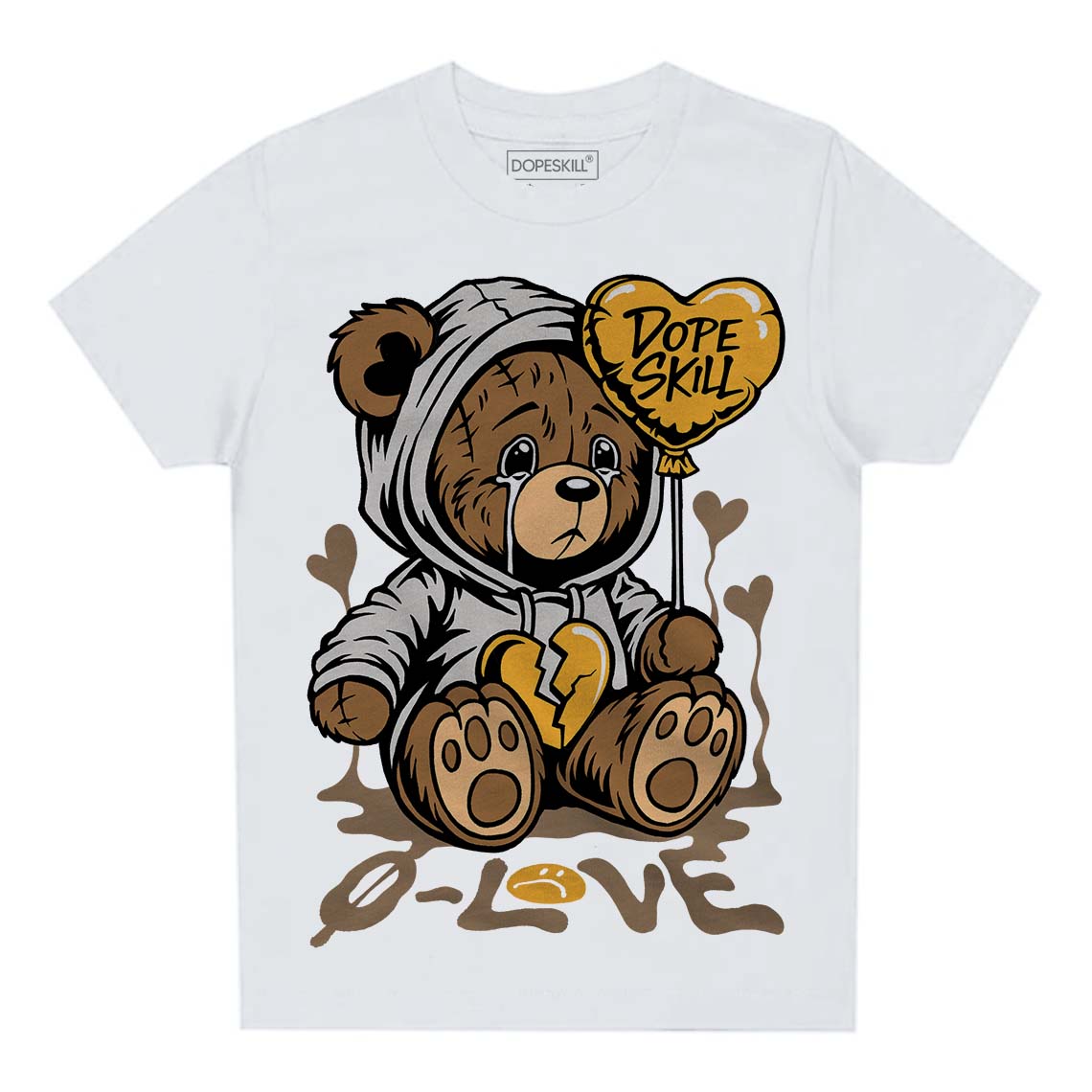 Jordan 5 SE “Sail” DopeSkill Toddler Kids T-shirt Broken Bear Graphic Streetwear - WHite