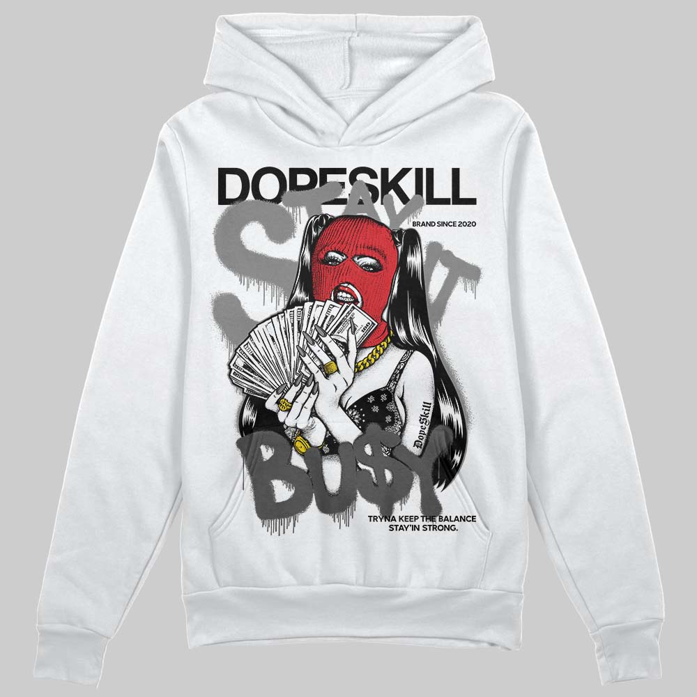 Jordan 10 Retro Shadow (2025) DopeSkill Hoodie Sweatshirt Stay It Busy Graphic Streetwear - White