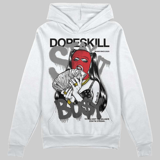 Jordan 10 Retro Shadow (2025) DopeSkill Hoodie Sweatshirt Stay It Busy Graphic Streetwear - White