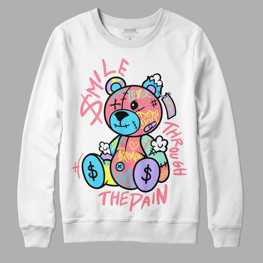 Dunk Low Candy Easter DopeSkill Sweatshirt Smile Through The Pain Graphic Streetwear - White 