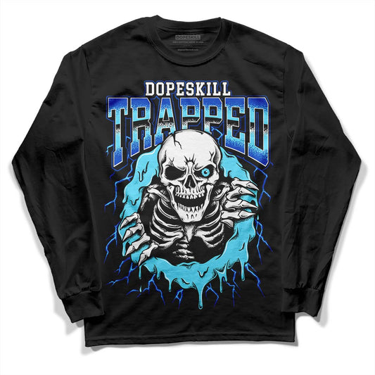 Dunk Low Argon DopeSkill Long Sleeve T-Shirt Trapped Halloween Graphic - Black