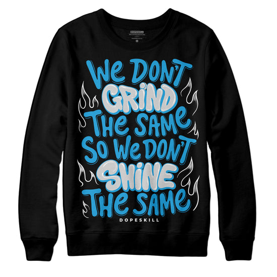 Jordan 4 Retro Military Blue DopeSkill Sweatshirt Grind Shine Graphic Streetwear - Black