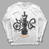 Jordan 3 Retro 'Fear Pack'  DopeSkill Long Sleeve T-Shirt King Chess Graphic Streetwear - White 