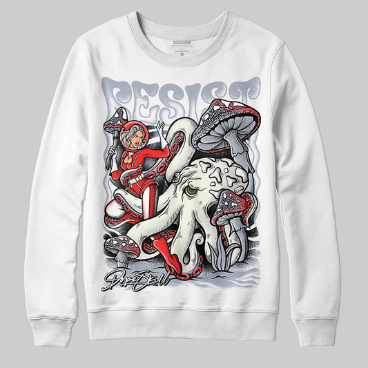 Jordan 3 Retro White Cement Reimagined DopeSkill Sweatshirt Resist Graphic Streetwear - White