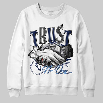 Jordan 5 Midnight Navy DopeSkill Sweatshirt Trust No One Graphic Streetwear