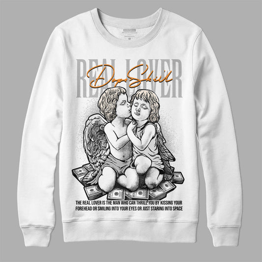 Dunk Low Cool Grey DopeSkill Sweatshirt Real Lover Graphic Streetwear - White 