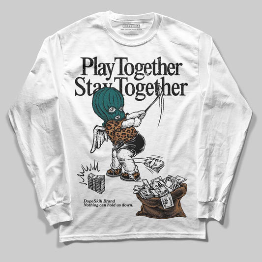 Adidas Samba OG Leopard Pack Collegiate Green DopeSkill Long Sleeve T-Shirt Play together, Stay together Graphic Streetwear - White