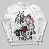 Nigel Sylvester x Jordan 1 Low OG “Nitro” DopeSkill Long Sleeve T-Shirt Smile Through The Pain Graphic Streetwear - White