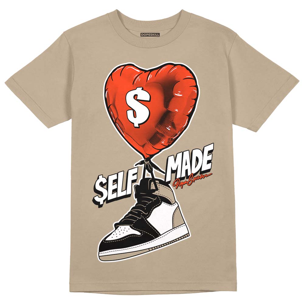 Jordan 1 High OG “Latte” DopeSkill Medium Brown T-shirt Self Made Graphic Streetwear