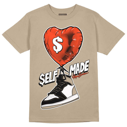 Jordan 1 High OG “Latte” DopeSkill Medium Brown T-shirt Self Made Graphic Streetwear