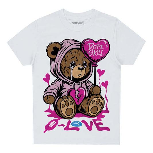 Dunk Low Triple Pink DopeSkill Toddler Kids T-shirt Broken Bear Graphic Streetwear - Black