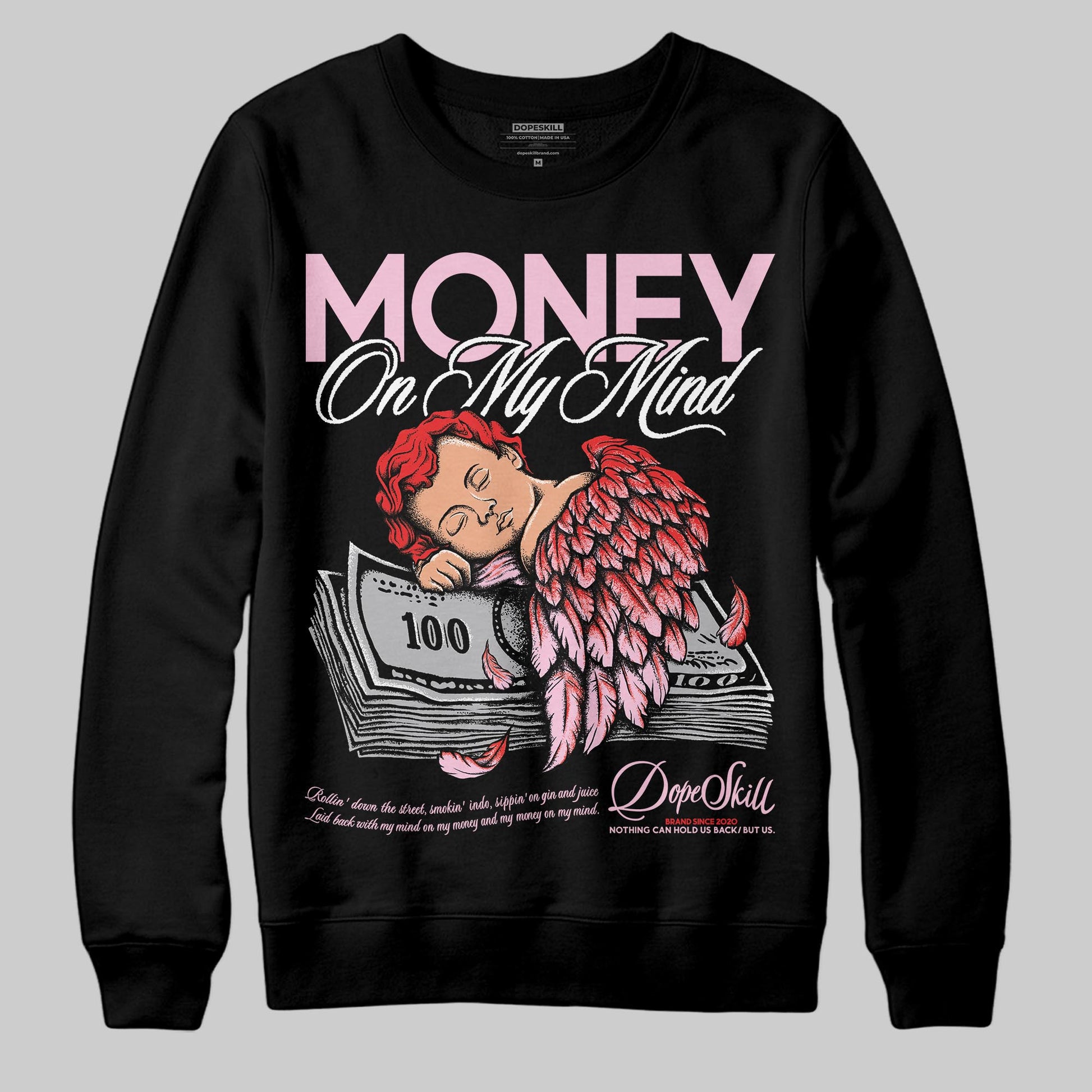 Awake NY x Air Jordan 5 Arctic Pink DopeSkill Sweatshirt MOMM Graphic Streetwear - Black