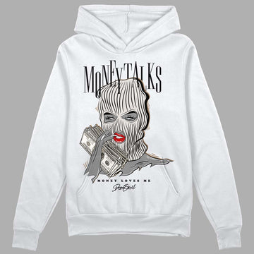 Jordan 5 SE “Sail” DopeSkill Hoodie Sweatshirt Money Talks Graphic Streetwear - White