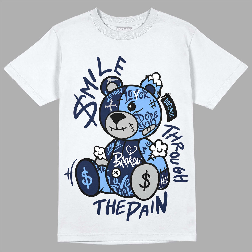 Jordan 5 Midnight Navy DopeSkill T-Shirt Smile Through The Pain Graphic Streetwear