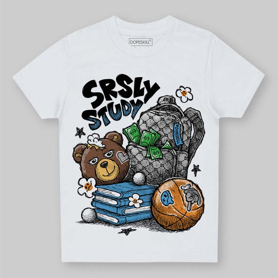 Jordan 10 OG “Steel” DopeSkill Toddler Kids T-shirt SRSLY Study Graphic Streetwear - White