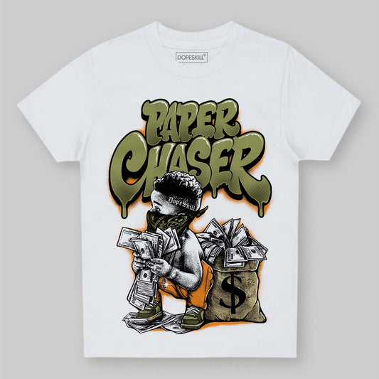 Olive Sneakers DopeSkill Toddler Kids T-shirt Paper Chaser Boy Graphic Streetwear - White