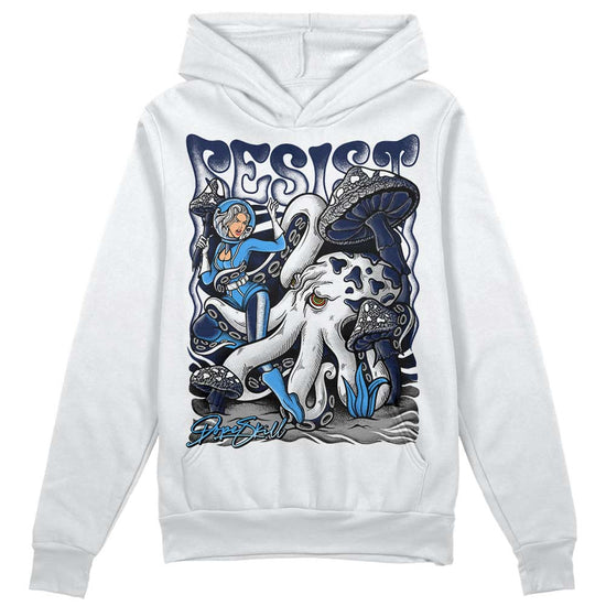 Jordan Spiz’ike Low “White/Obsidian” DopeSkill Hoodie Sweatshirt Resist Graphic Streetwear - White