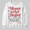 Jordan 8 Retro Bugs Bunny (2025) DopeSkill Sweatshirt Money Is Our Motive Typo Graphic Streetwear - White