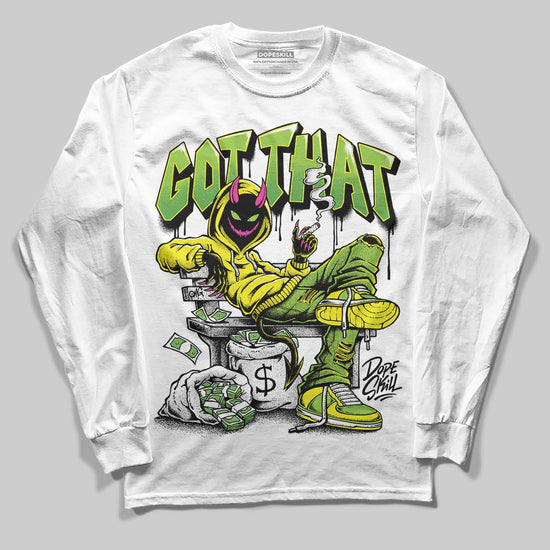 Neon Green Sneakers DopeSkill Long Sleeve T-Shirt Got That Graphic Streetwear - White 