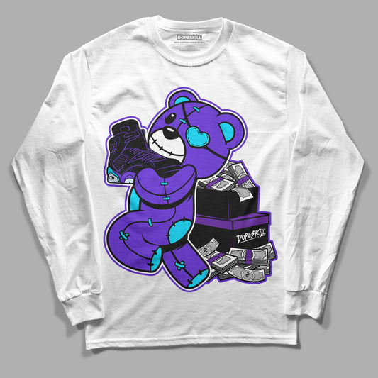 Jordan 6 "Aqua" DopeSkill Long Sleeve T-Shirt Bear Steals Sneaker Graphic Streetwear - White 