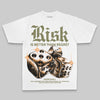 Olive Oversize Print Risk Is Better Than Regret DopeSkill Graphic Premium T-shirt Streetwear - White