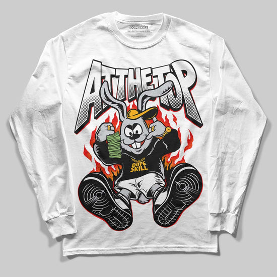 Black and White Sneakers DopeSkill Long Sleeve T-Shirt At The Top Graphic Streetwear - White 