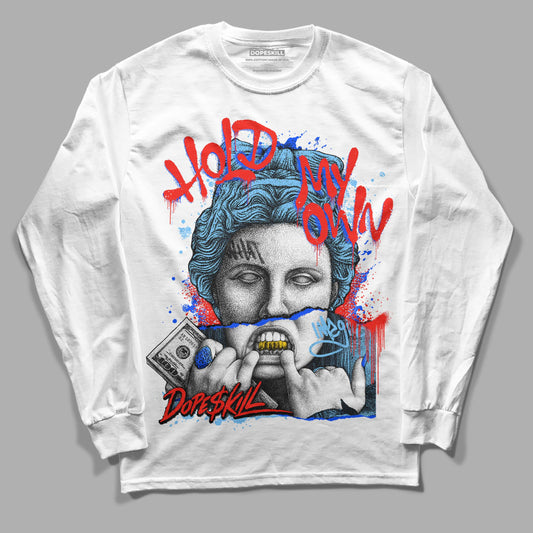 Travis Scott x Jordan 4 Retro 'Cactus Jack' DopeSkill Long Sleeve T-shirt Hold My Own Graphic Streetwear - White