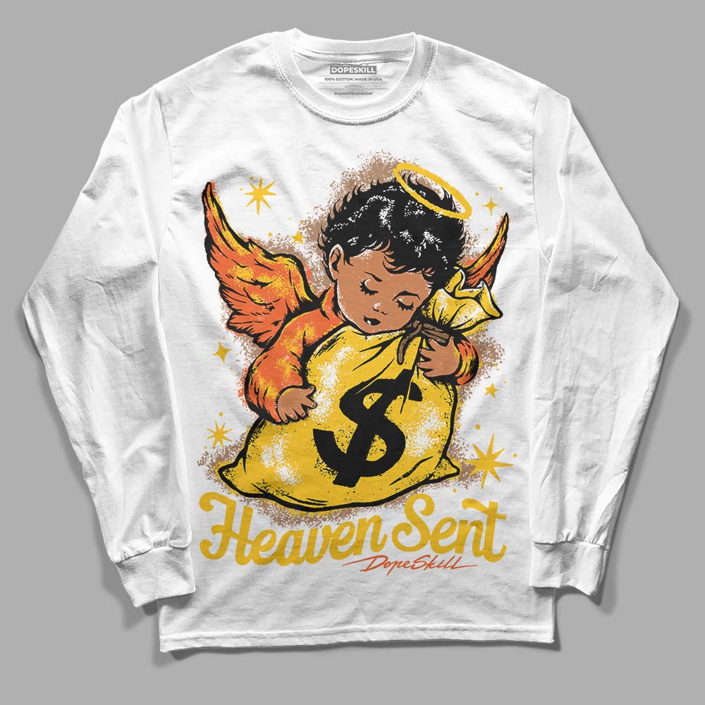 Yellow Sneakers DopeSkill Long Sleeve T-Shirt Heaven Sent Graphic Streetwear - White