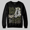 Jordan 3 “Medium Olive” aka “Family Affair” DopeSkill Sweatshirt Real Ones Move In Silence Graphic Streetwear - Black