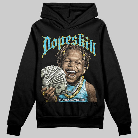 Jordan 11 Retro Gamma Blue (2025) DopeSkill Hoodie Sweatshirt Money Loves Me Graphic Streetwear - Black