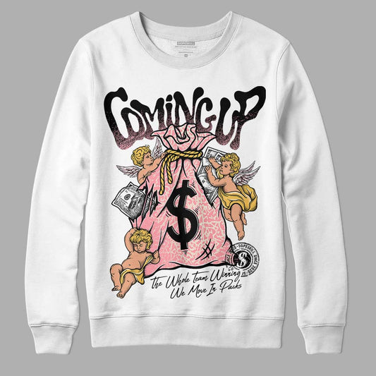 Jordan 3 GS “Red Stardust” DopeSkill Sweatshirt Money Bag Coming Up Graphic Streetwear - WHite