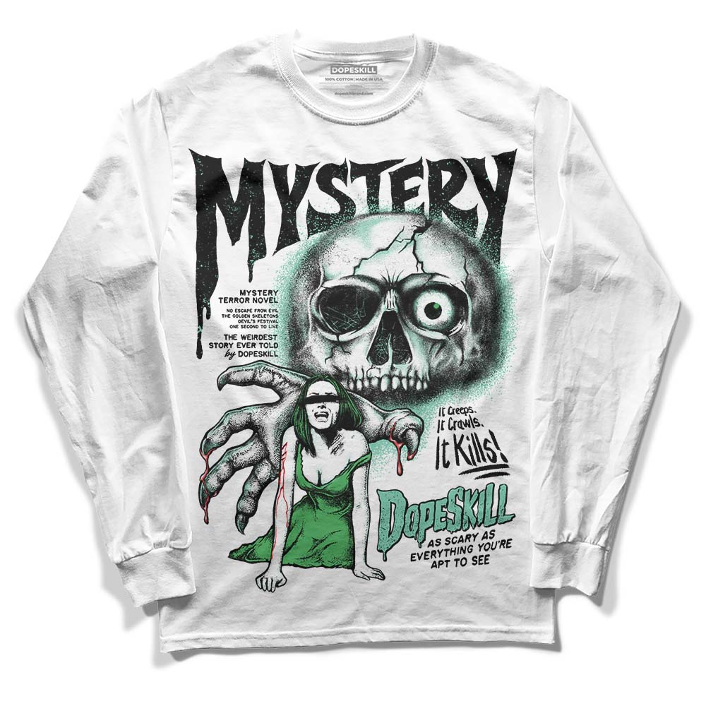 Jordan 1 High OG Green Glow DopeSkill Long Sleeve T-Shirt Mystery Ghostly Grasp Graphic Streetwear - White