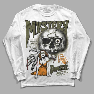 Jordan 5 "Olive" DopeSkill Long Sleeve T-Shirt Mystery Ghostly Grasp Graphic Streetwear - White