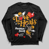 Jordan 12 Retro Black Taxi DopeSkill Long Sleeve T-Shirt New Love Heals Graphic Streetwear - Black