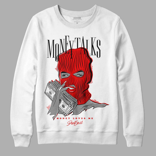 Jordan 12 “Cherry” DopeSkill Sweatshirt Money Talks Graphic Streetwear - White