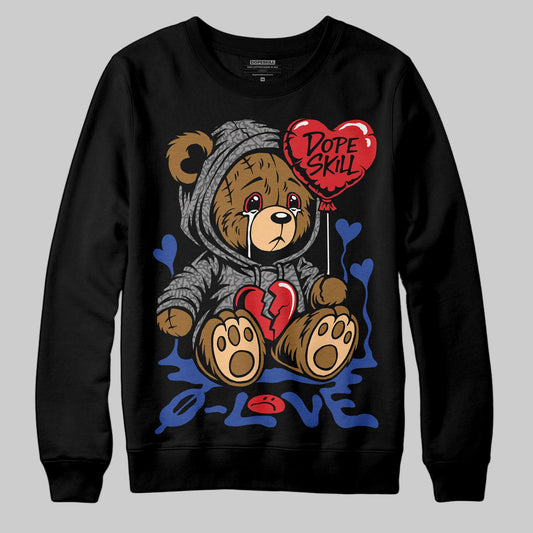 Jordan 3 “Seoul 2.0” DopeSkill Sweatshirt Broken Bear Graphic Streetwear - Black