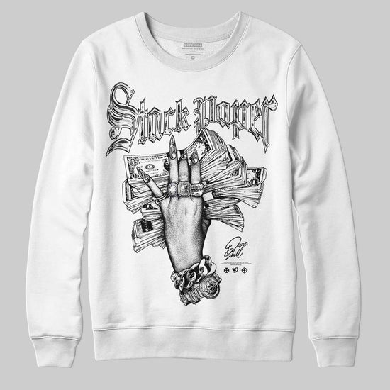 Black and White Sneakers DopeSkill Sweatshirt Stack Paper Graphic Streetwear - White