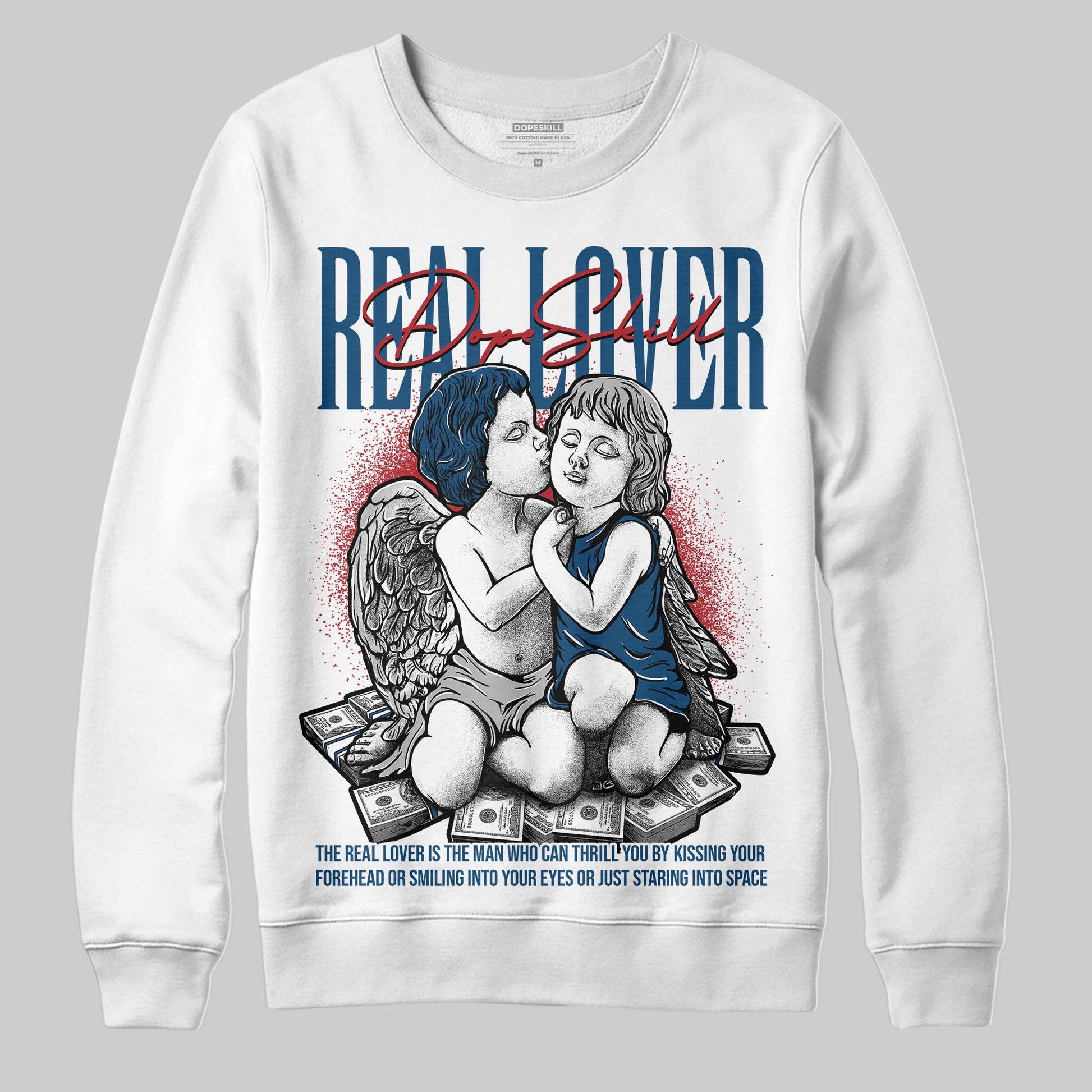 Jordan 12 Retro French Blue (2025) DopeSkill Sweatshirt Real Lover Graphic Streetwear