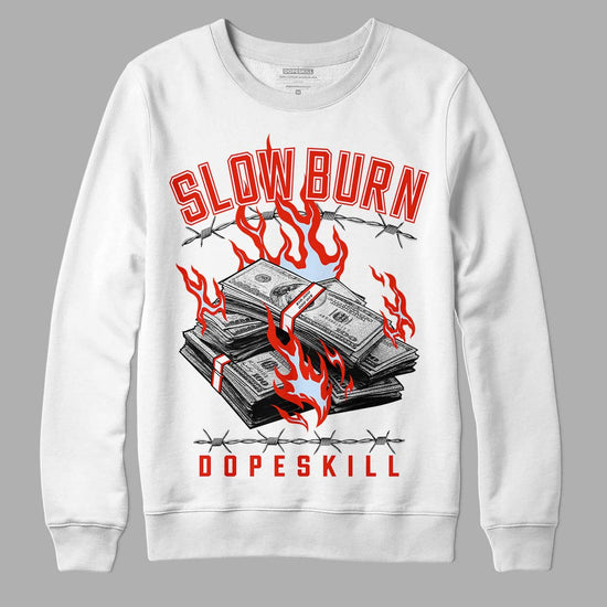 Jordan 6 Retro Toro Bravo DopeSkill Sweatshirt Slow Burn Graphic Streetwear - White